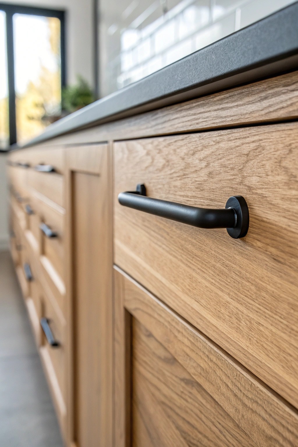 Sleek handles, big impact: elevate your kitchen’s look with modern hardware swaps.