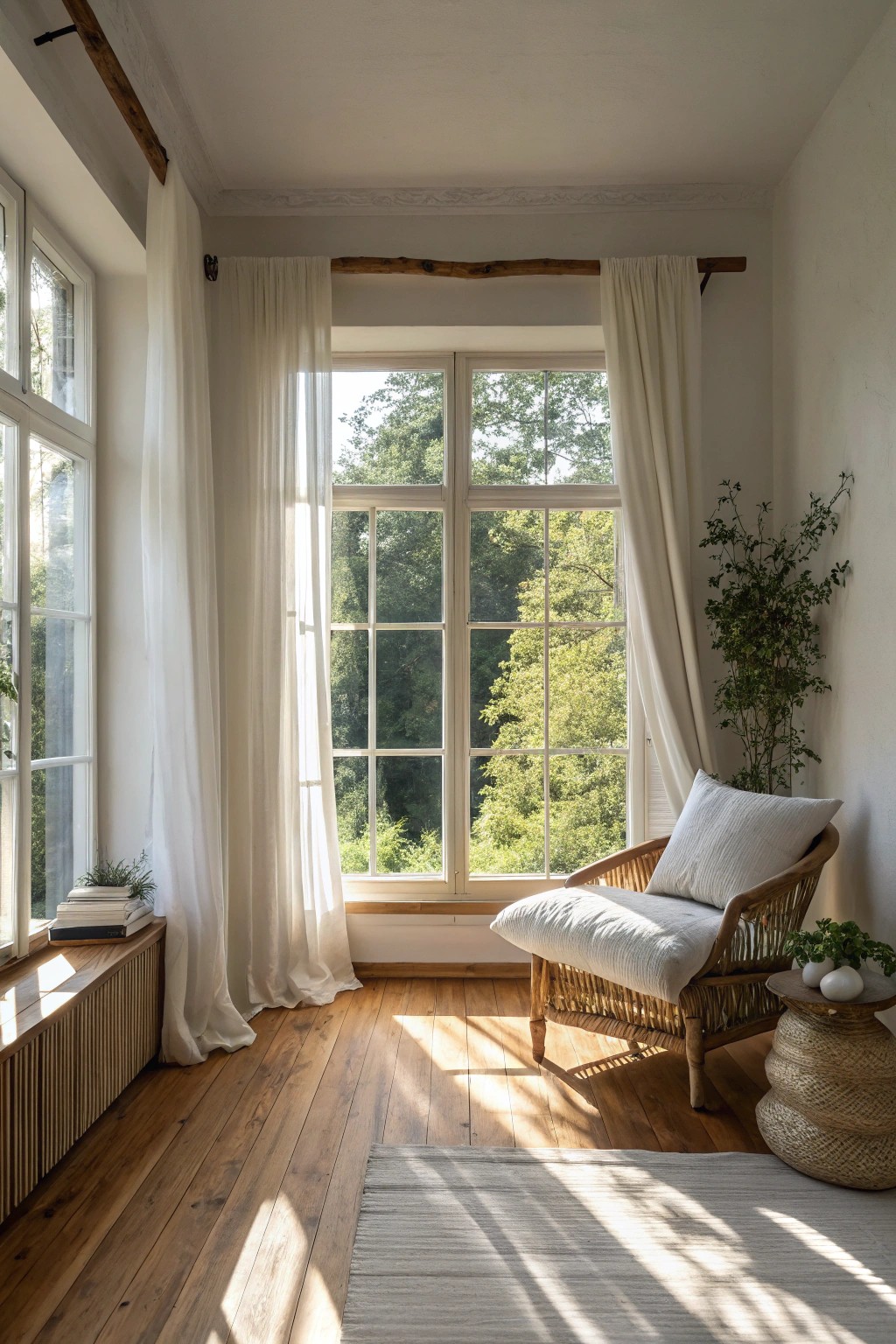 Let light pour in—floor-to-ceiling windows transform small spaces with effortless beauty.