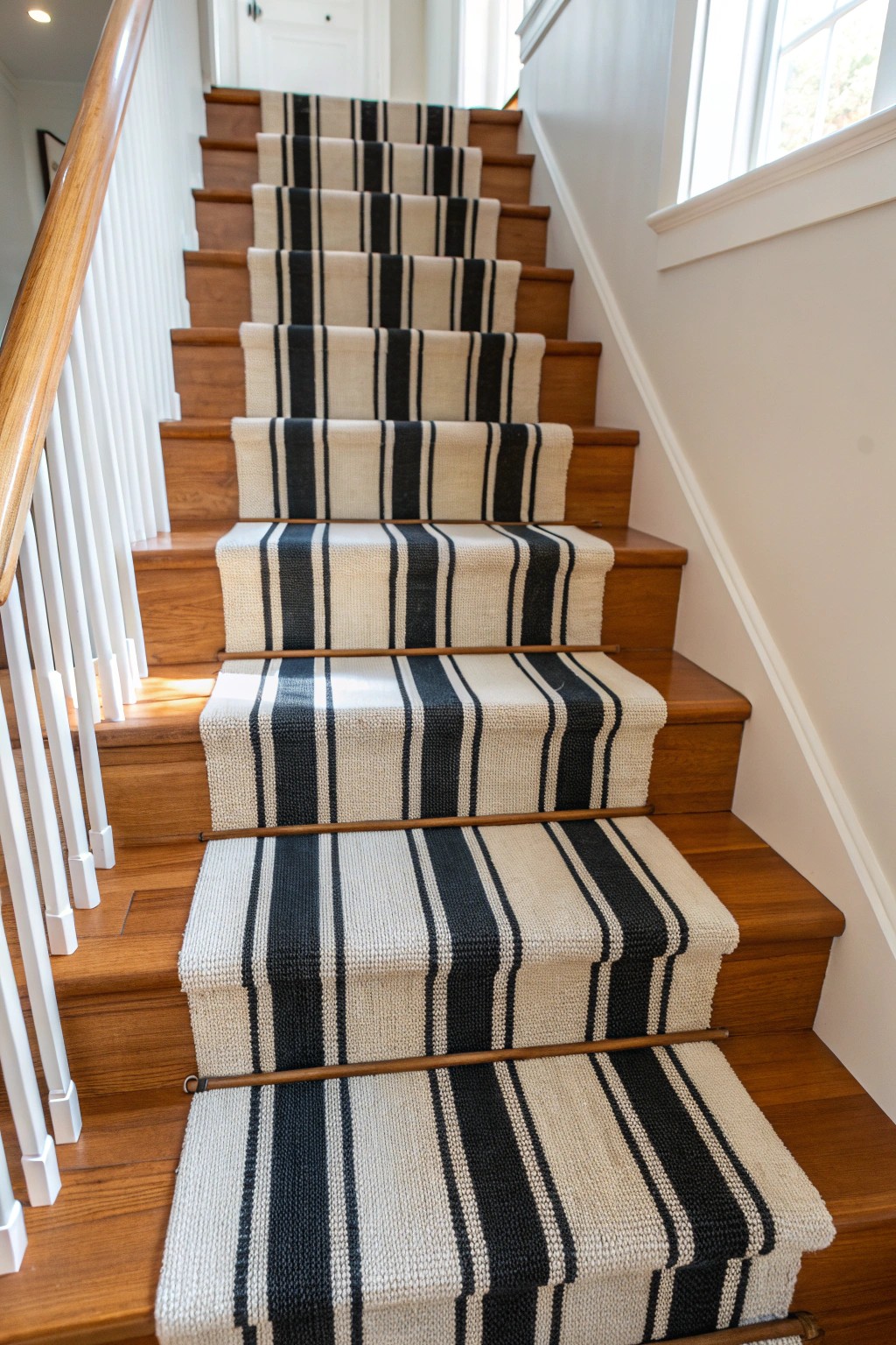 Make a statement with bold stripes—elevate your entryway with timeless style.