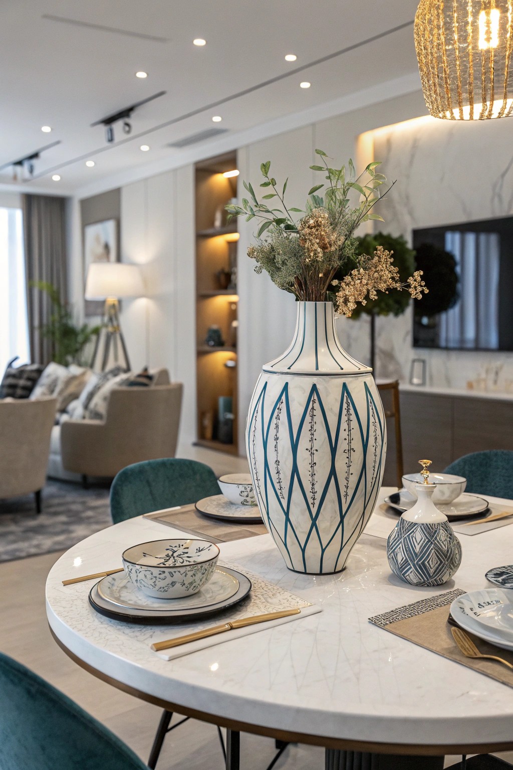 A unique art piece as a centerpiece instantly elevates and personalizes your space.
