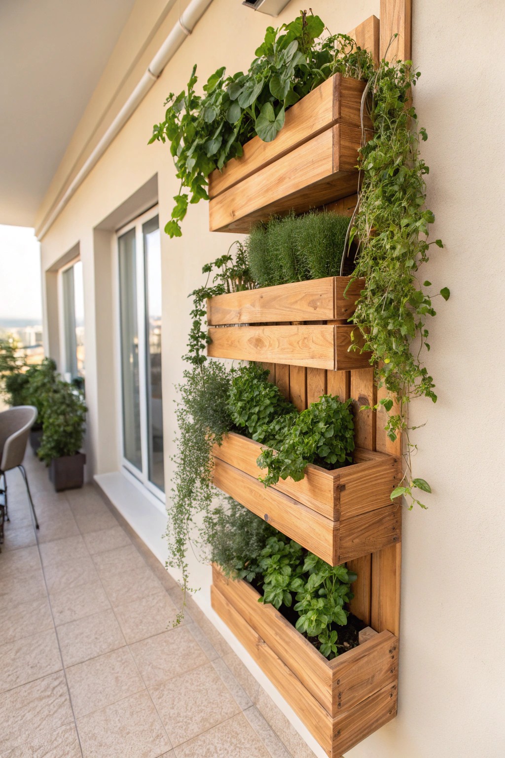 Elevate your patio with a handcrafted vertical garden—simple, fresh, and full of life.
