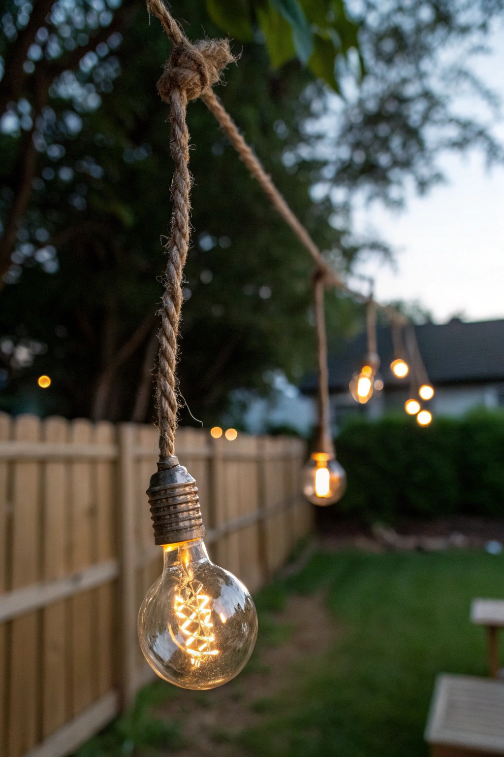 Turn your backyard into a magical haven with simple, beautiful string lights.