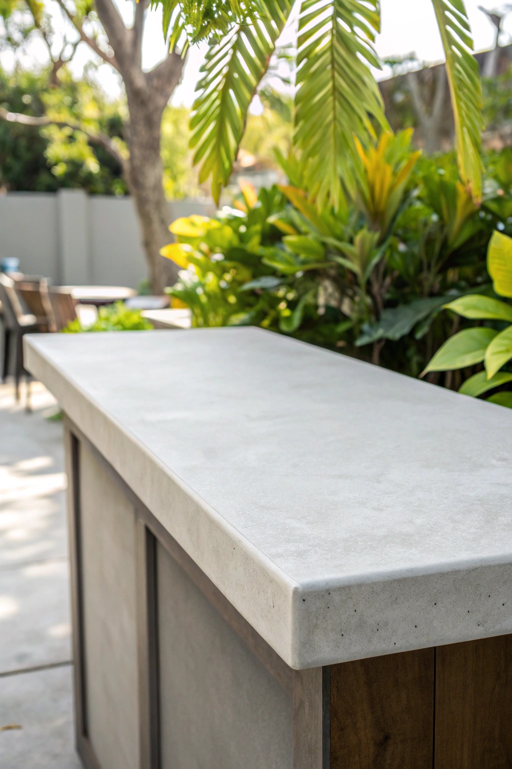 Elevate your patio with a beautifully crafted concrete bar top—simple, modern, and built for the outdoors.