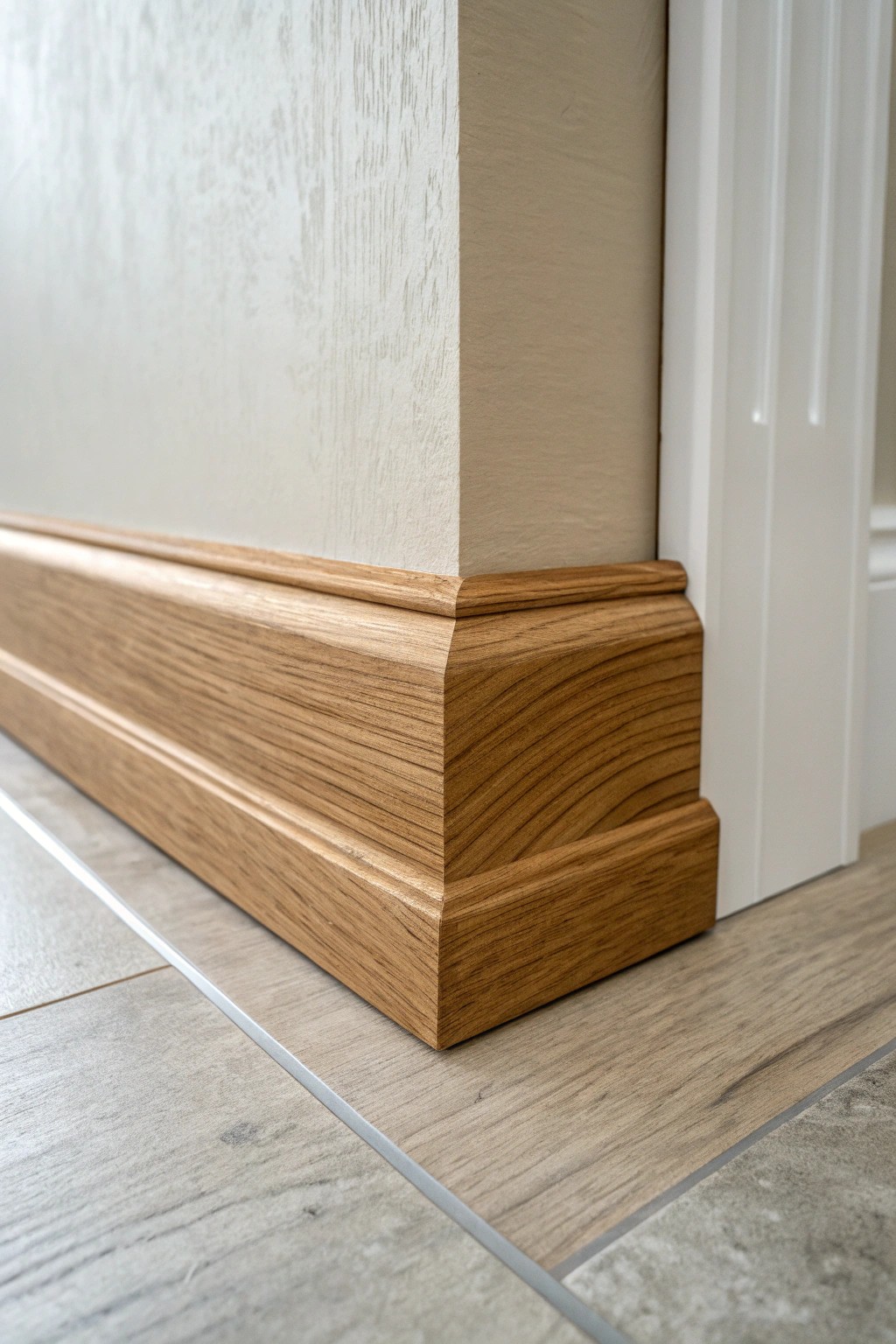 Bold, blocky baseboard: simple lines, natural beauty, and modern craftsmanship.