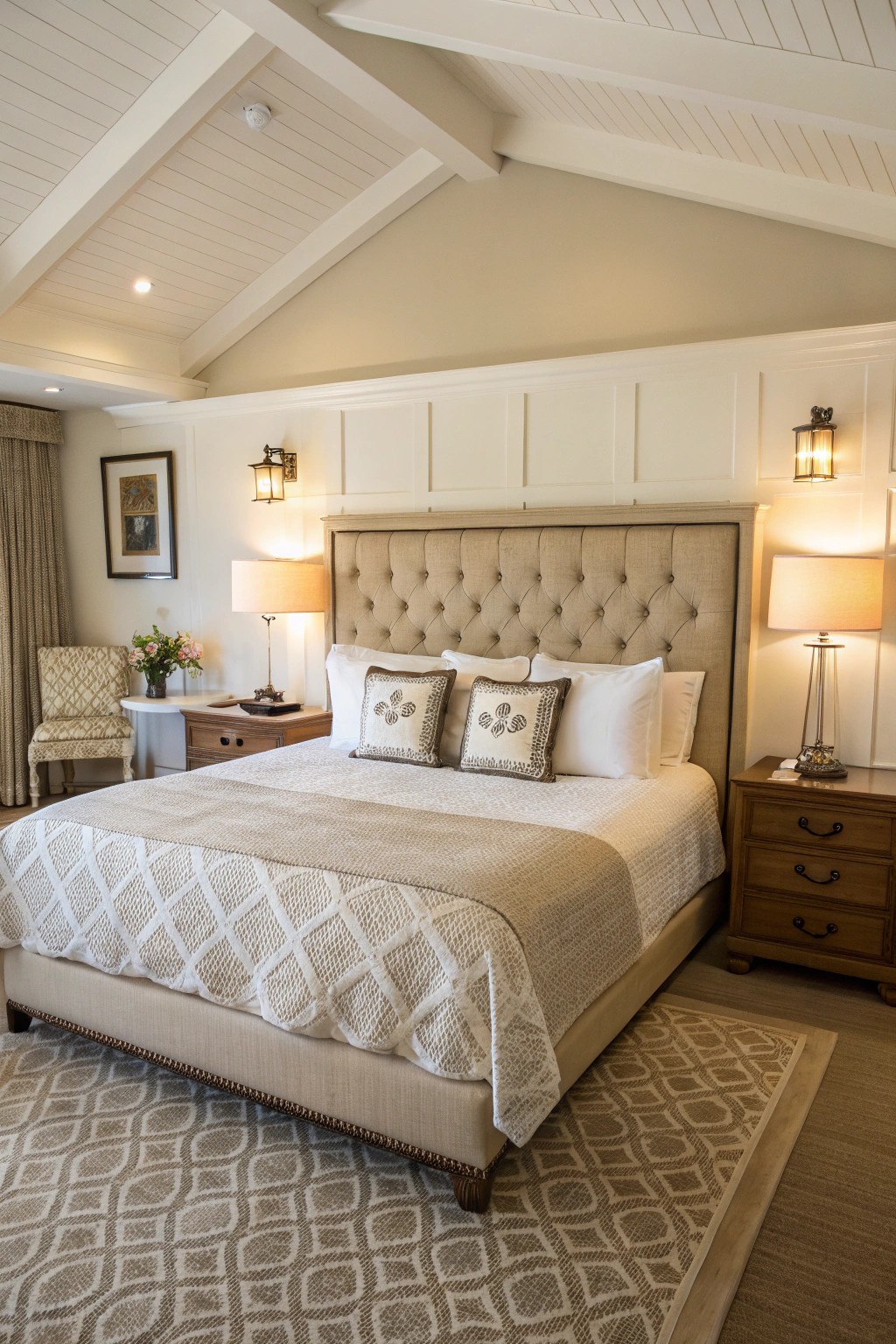 Symmetry creates a calming, balanced environment for two.