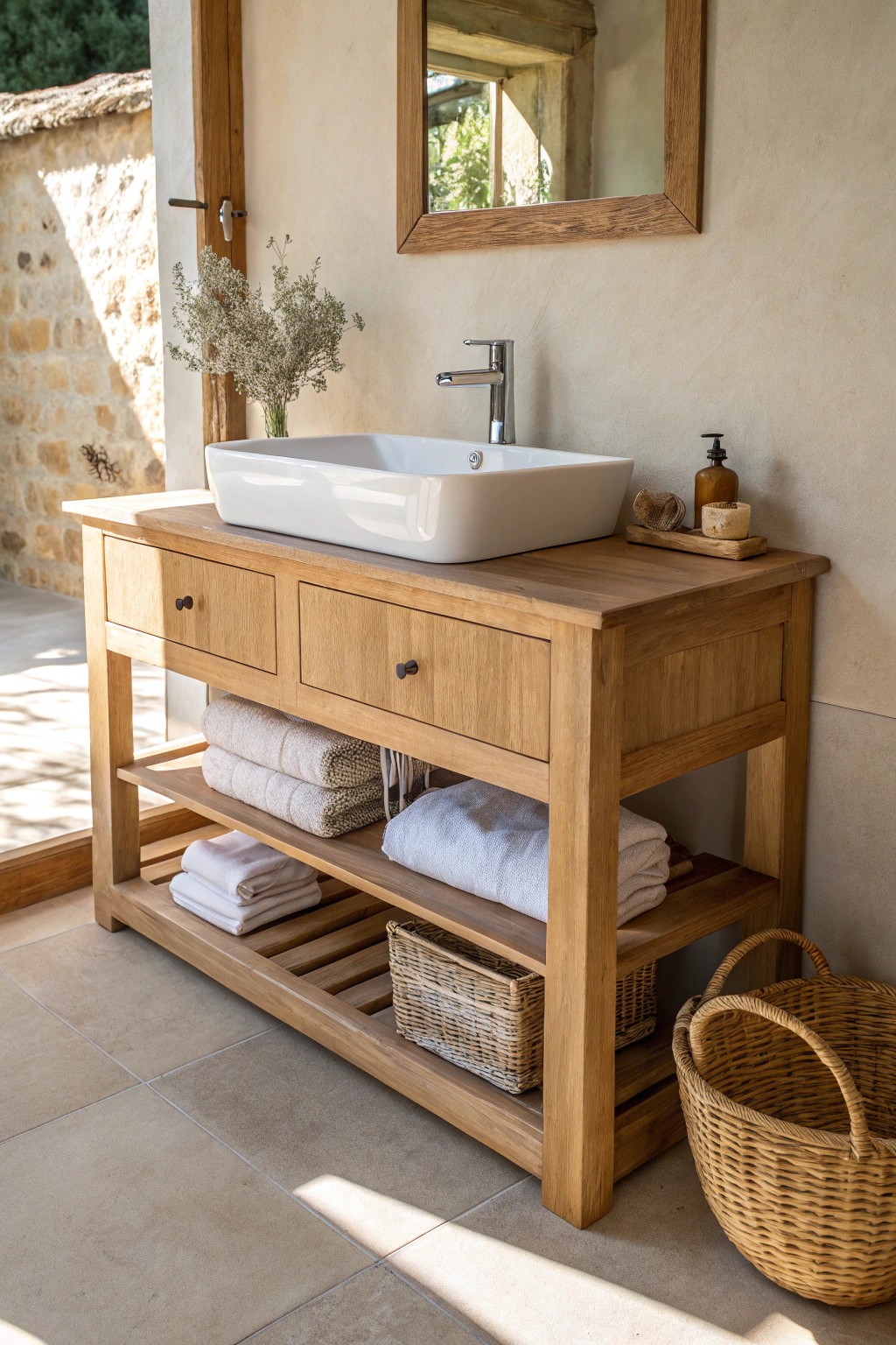 Elevate your small bathroom with a minimalist floating vanity—style and space in perfect harmony.