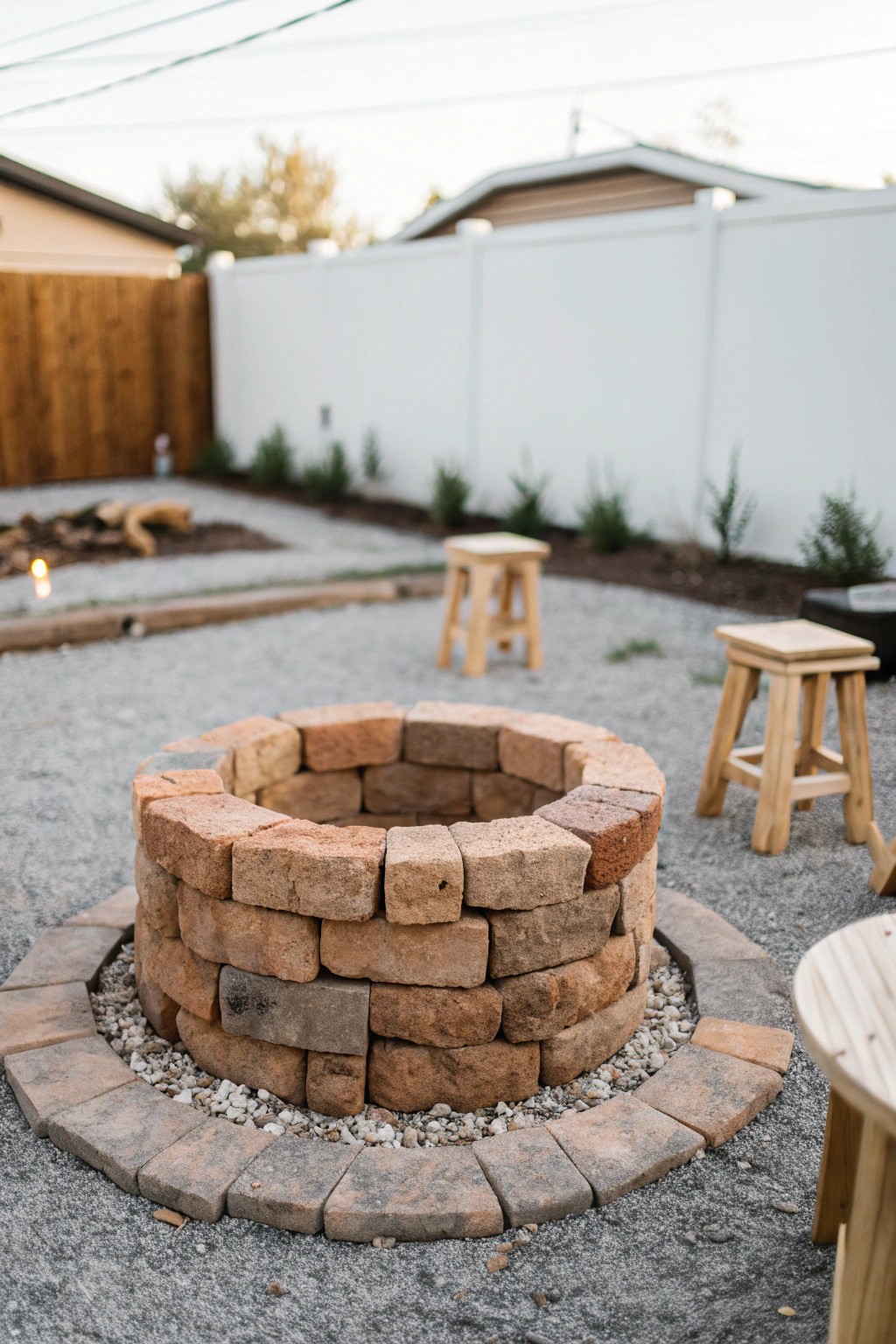 Transform your backyard with a simple, handcrafted brick fire pit.