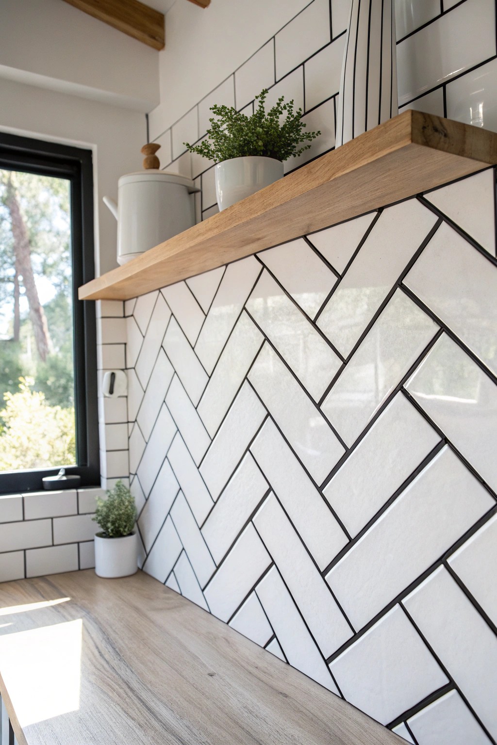 Elevate your kitchen with a DIY geometric painted backsplash—simple, stylish, and budget-friendly.