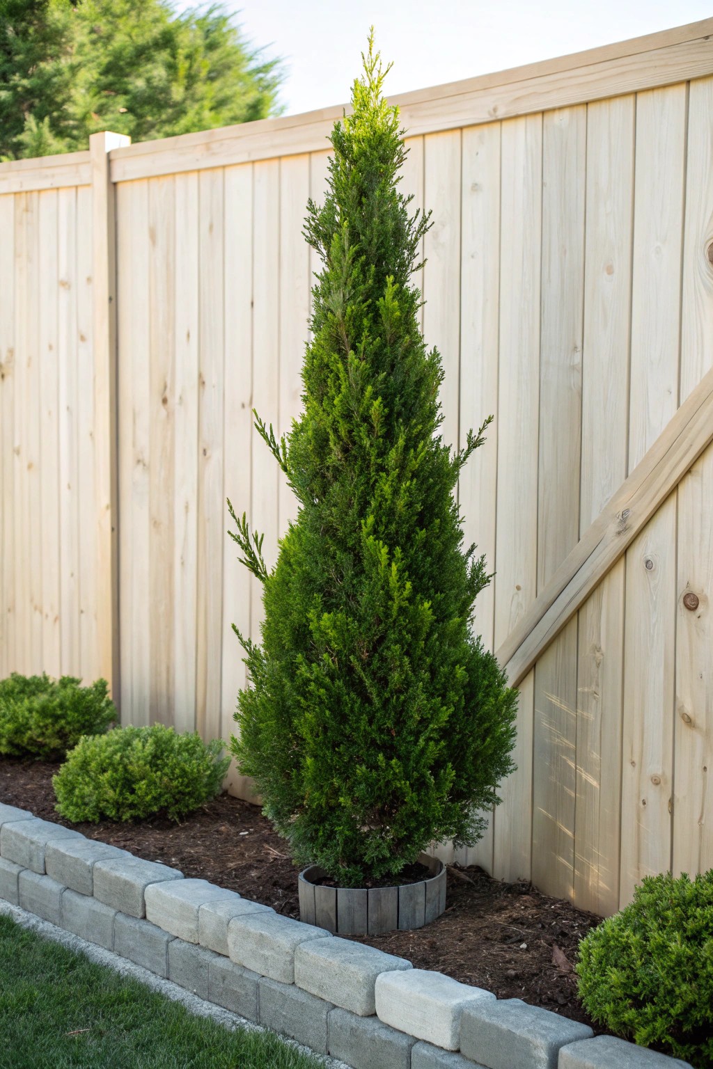 Evergreen elegance: effortless beauty for your side yard