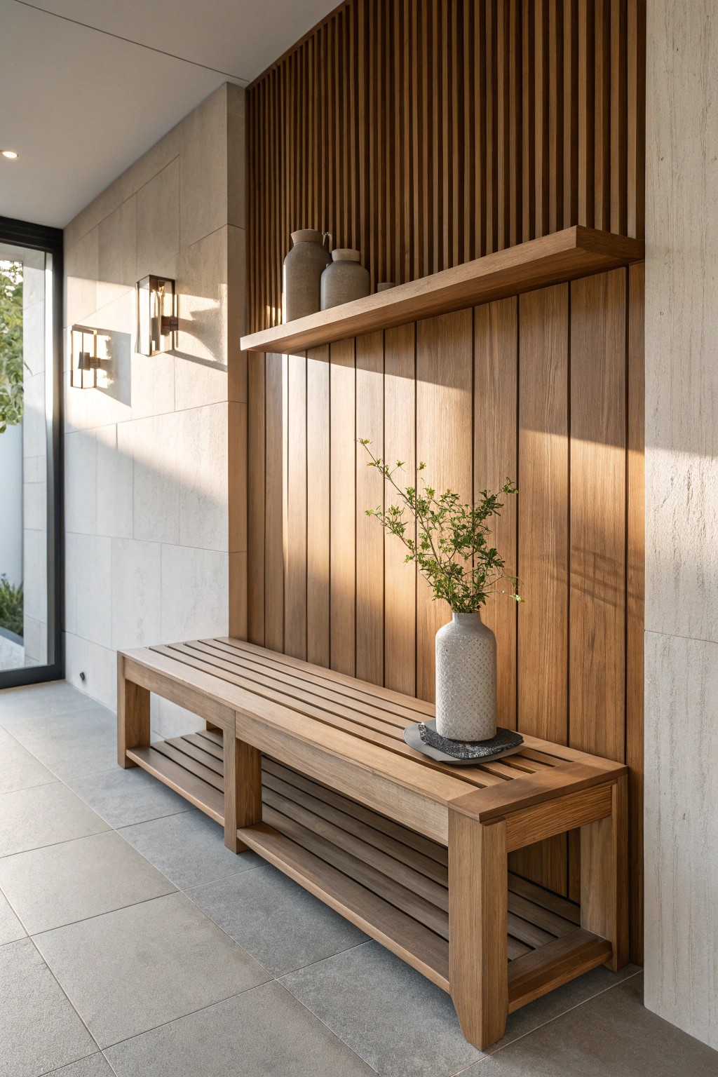 Elevate your entryway with a sleek, handcrafted bench—where comfort meets modern design.