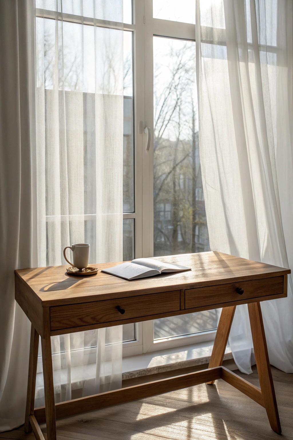 Let sunlight inspire your workspace—simple, natural, and beautifully bright.