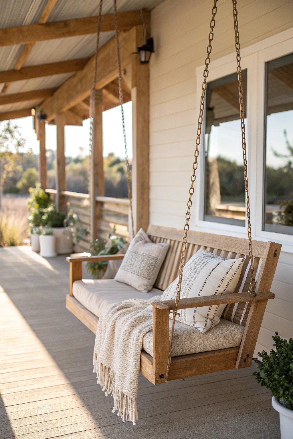 Embrace simple comforts—your dream covered porch retreat.