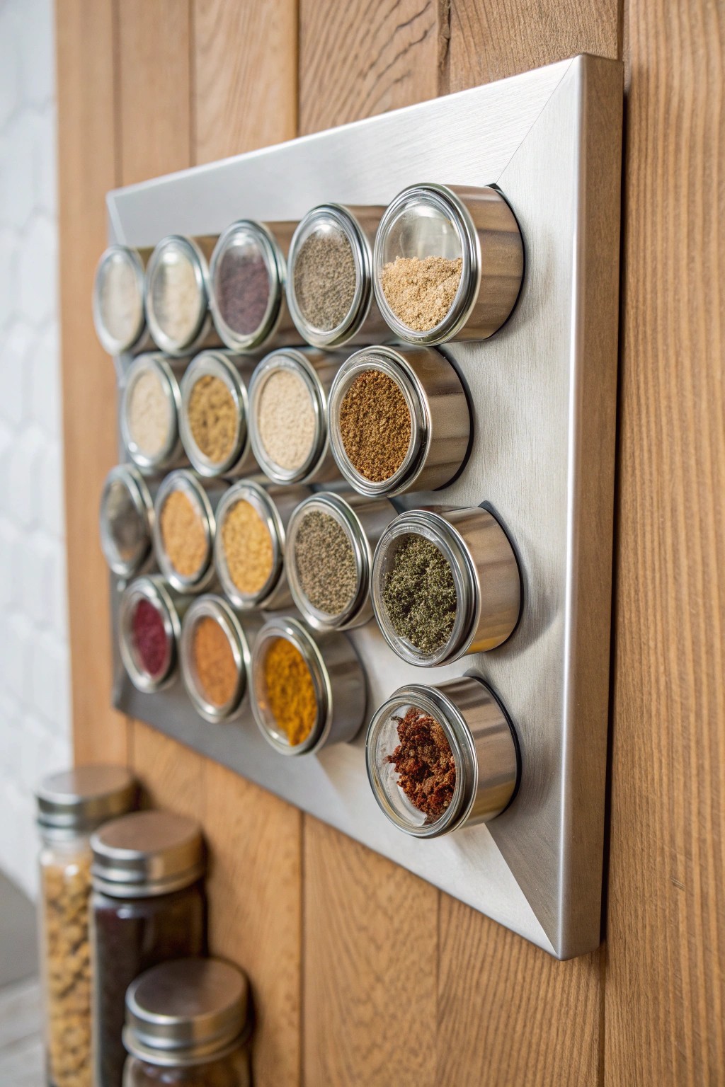 Transform your kitchen with a magnetic spice board—where function meets effortless style.