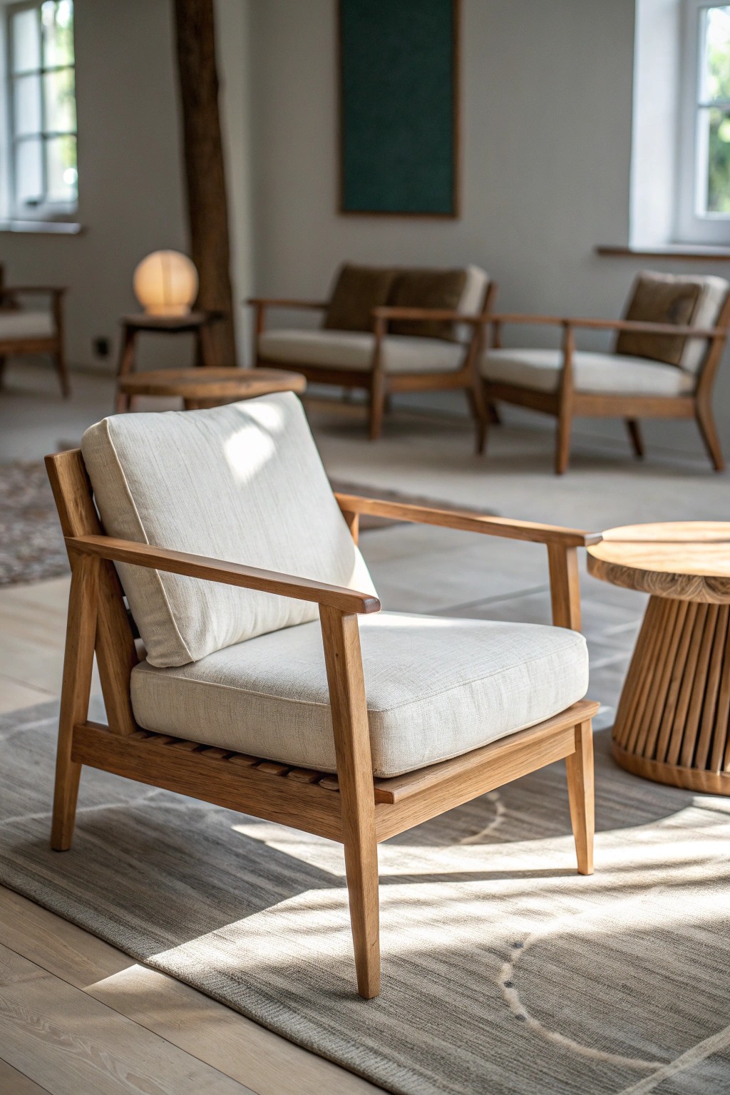 Craft a cozy conversation circle with natural, artisan seating.