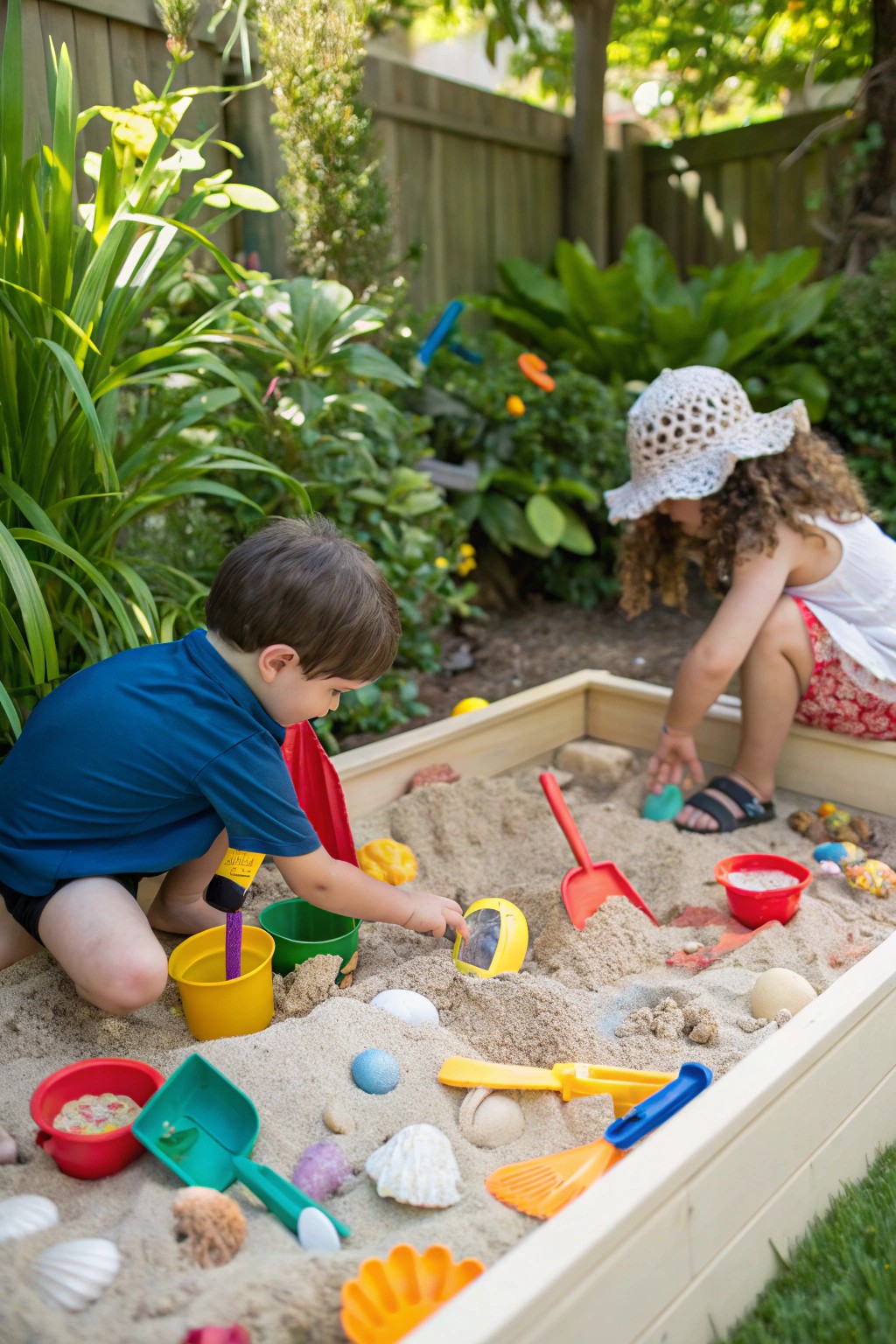A vibrant sandbox offers endless opportunities for creative play and exploration.