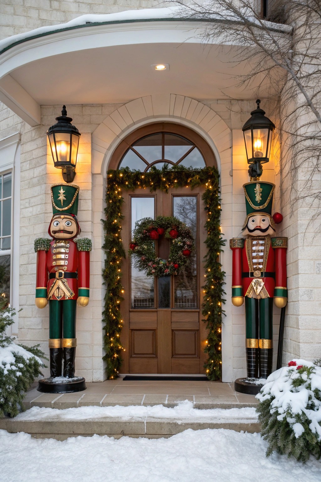 Nutcracker soldiers bring a whimsical, classic touch to your entryway.