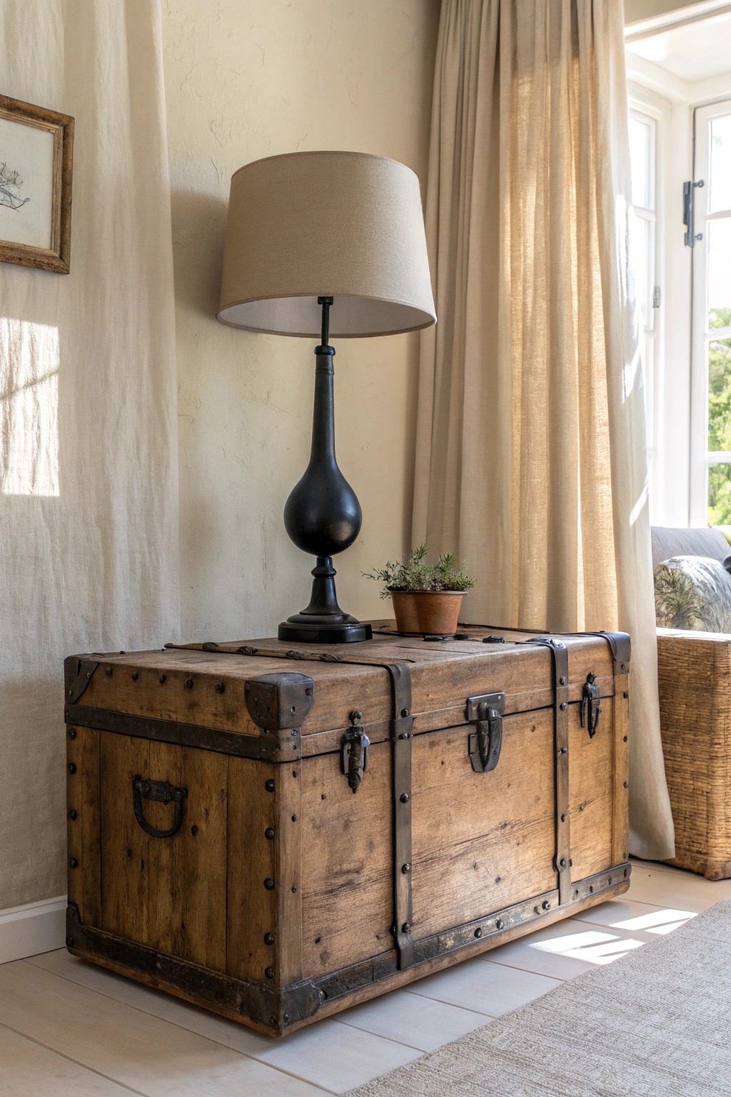 Timeless charm: blending vintage warmth with modern simplicity.