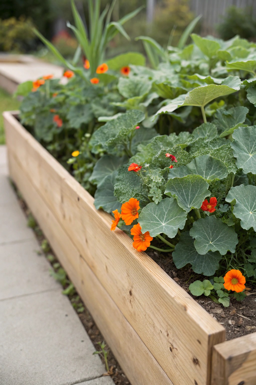 Transform your borders with a lush mix of kale and nasturtiums—beauty you can harvest!