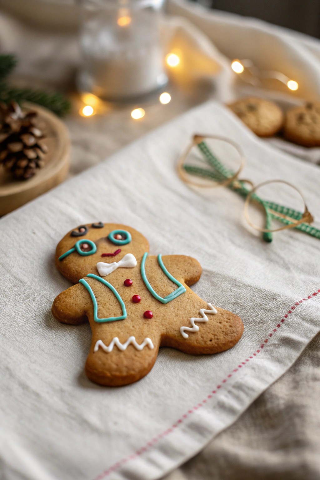 Turn gingerbread men into charming mini portraits of your loved ones.