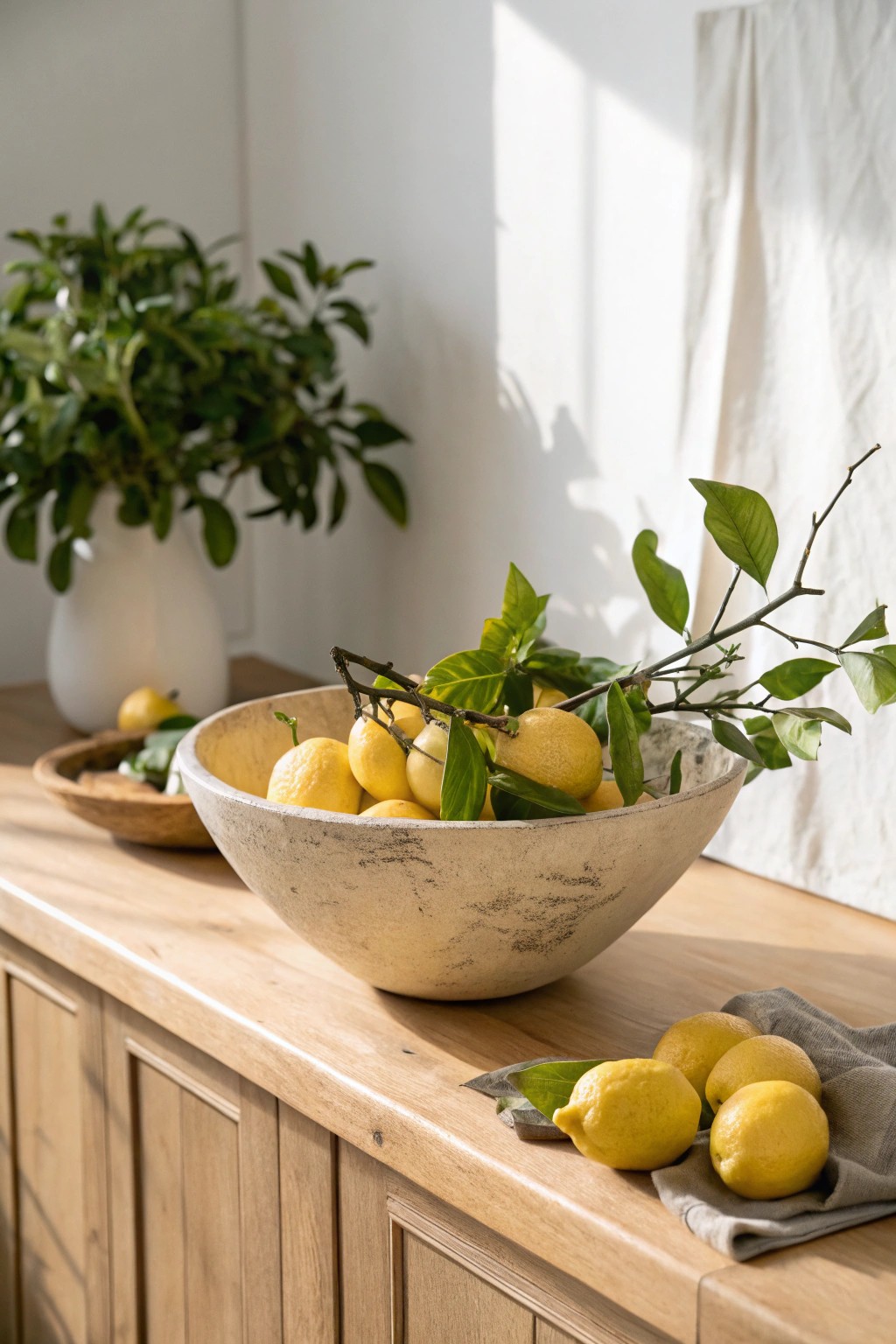 Brighten your kitchen island with a simple, seasonal citrus centerpiece.