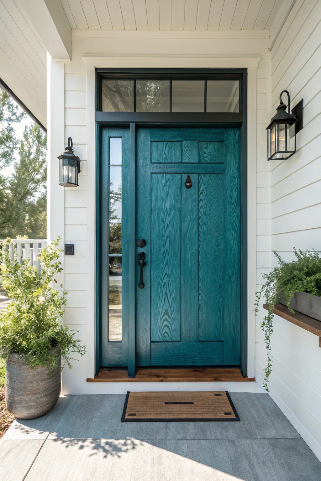 Make your entryway pop with a bold painted door—modern, simple, and full of character.