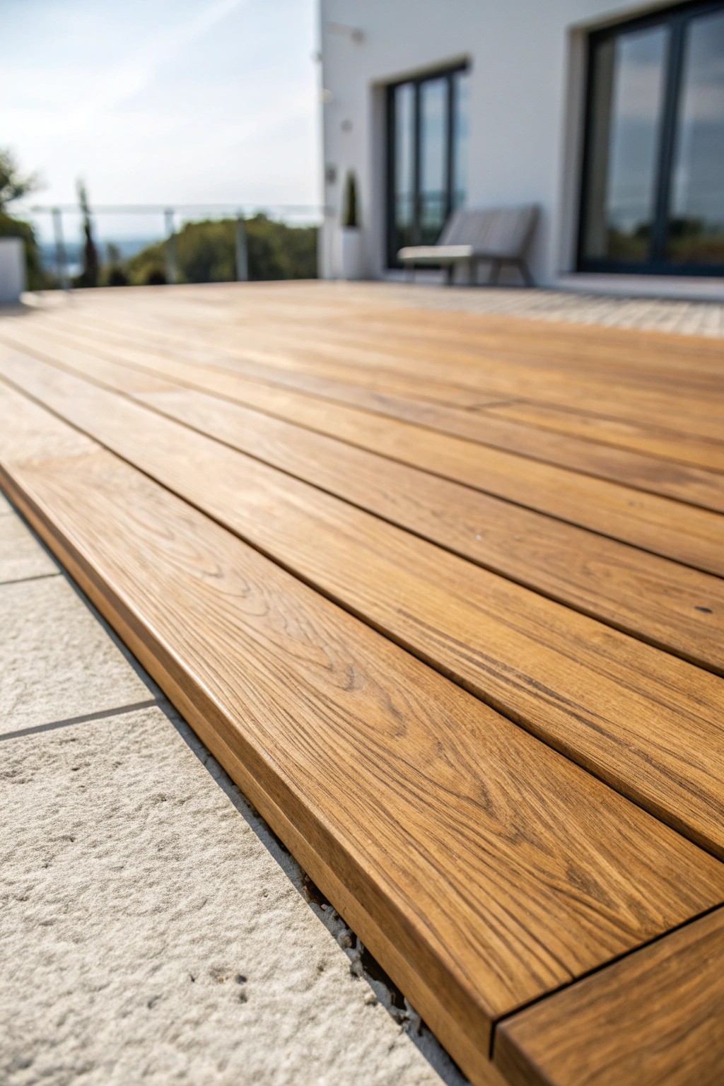 Warmth and texture: the timeless beauty of natural wood decking.