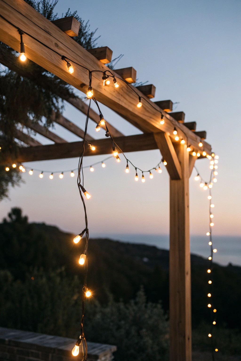 Transform your patio with the simple magic of string lights.