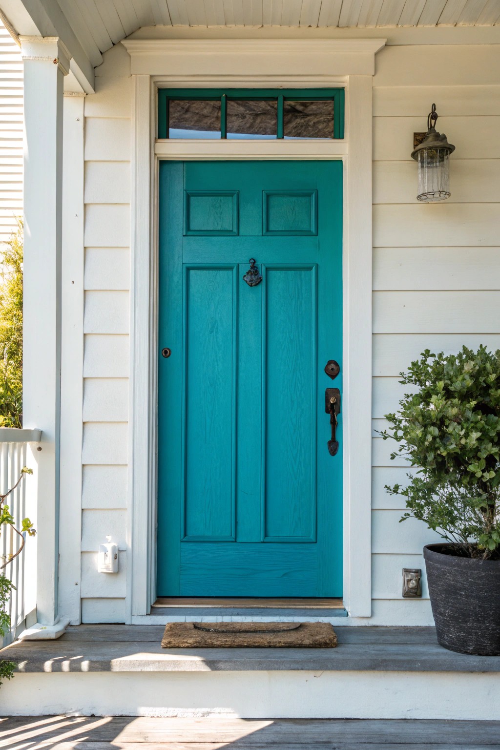Make a statement—let a bold front door color transform your small porch.
