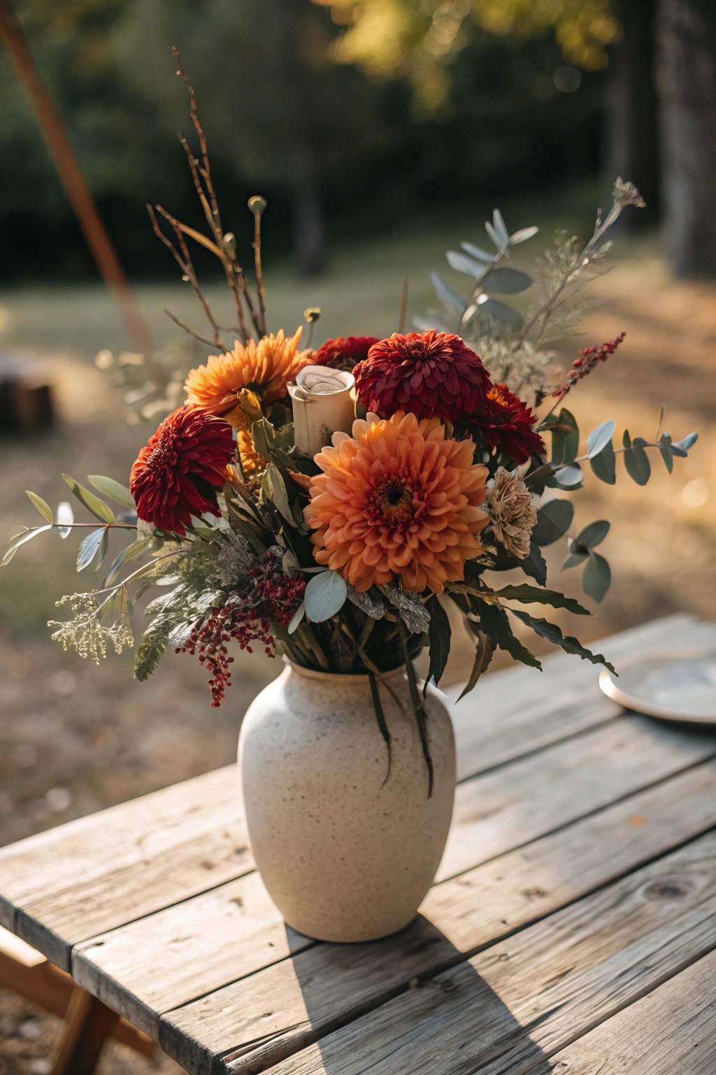 Celebrate Thanksgiving with a handcrafted floral centerpiece—natural beauty in every detail.