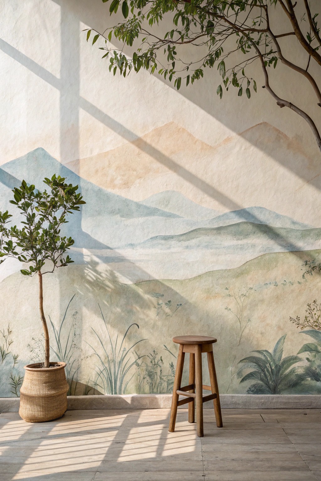 Transform your space with a handcrafted statement wall mural—artistry meets simplicity.