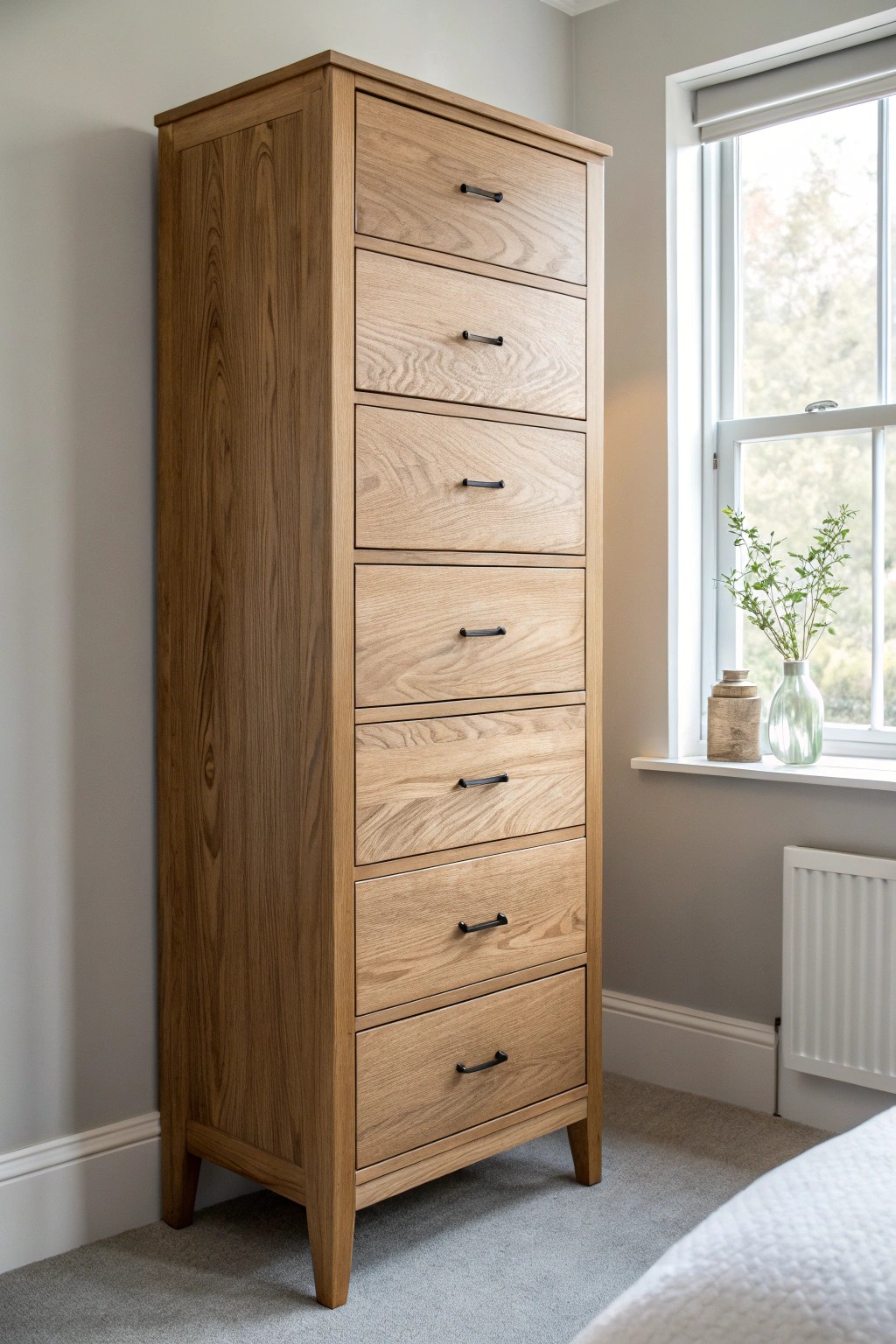 Elevate your space with the timeless beauty of a tall, handcrafted dresser.