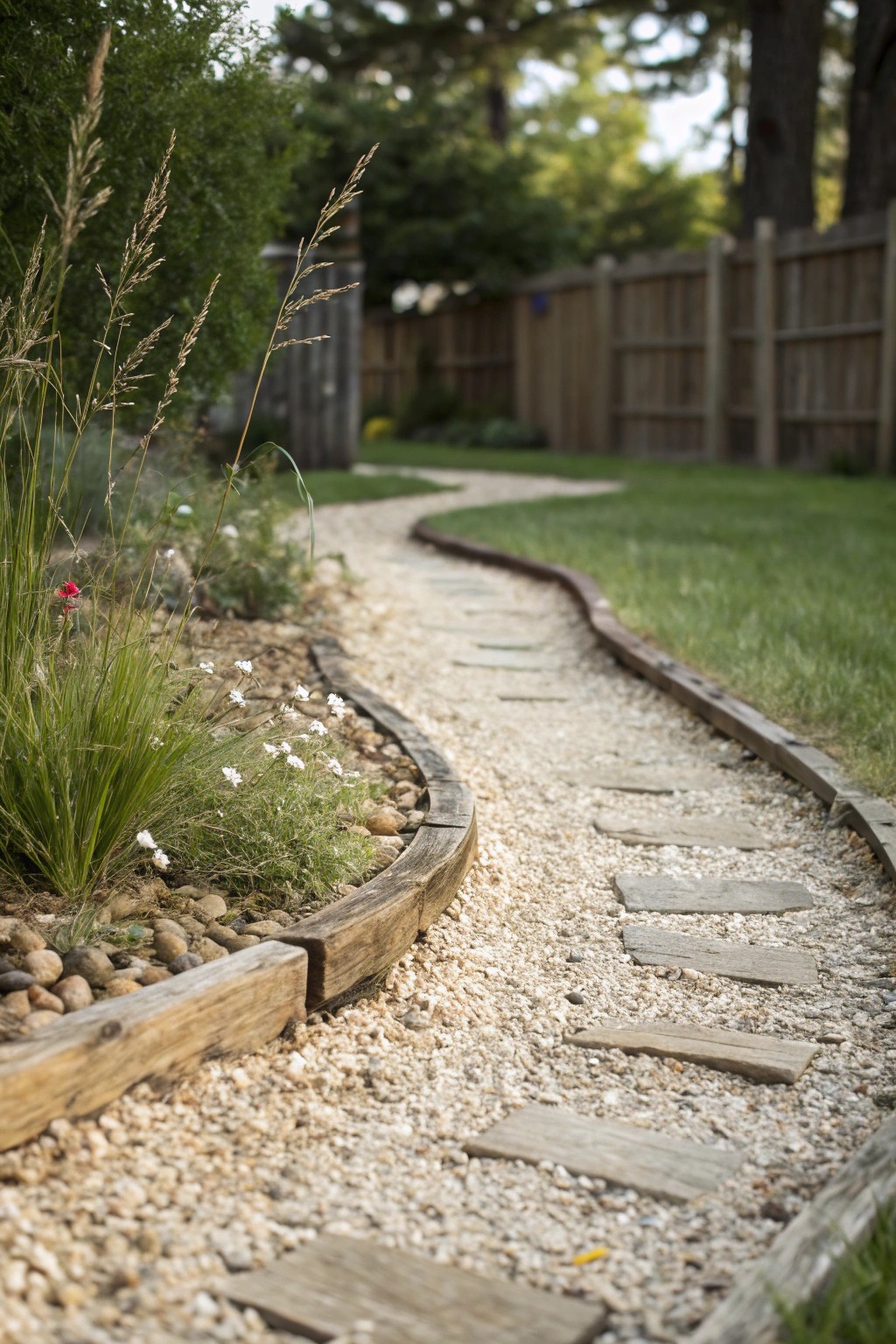 Transform your backyard with a charming DIY gravel path—beauty on a budget.
