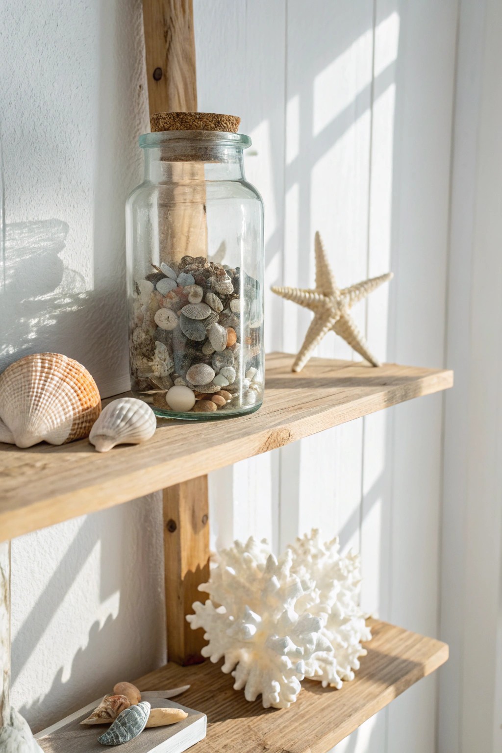 Bring the shore indoors with simple, curated beach treasures.