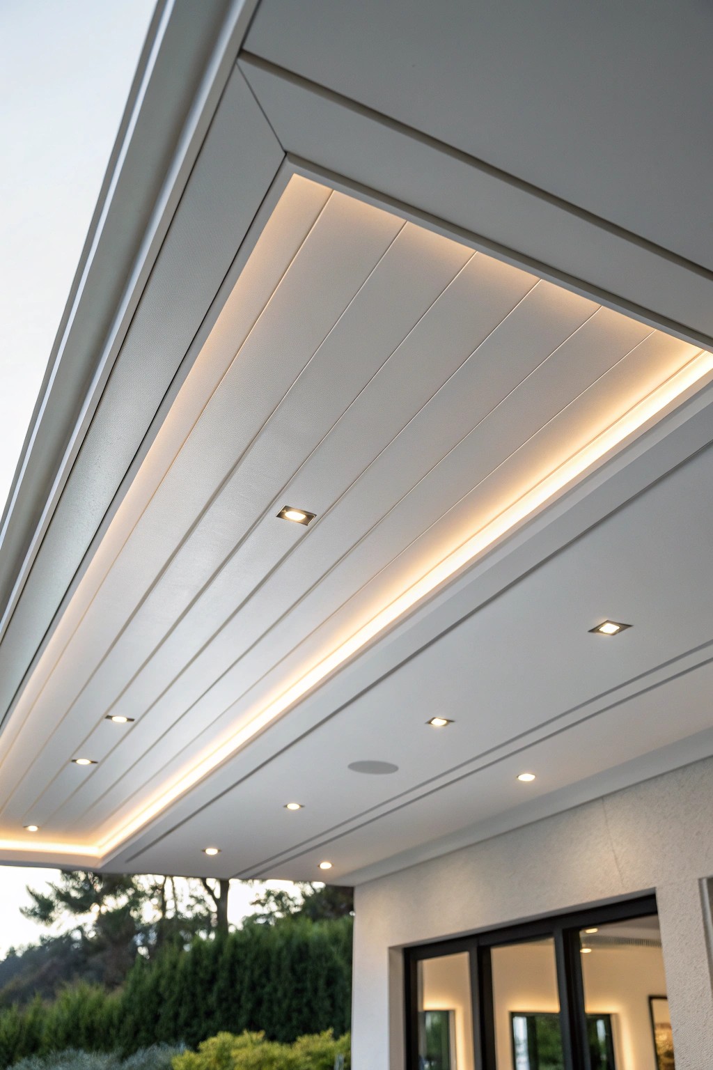 Elevate your space with the simple elegance of hidden lighting in a drop ceiling.