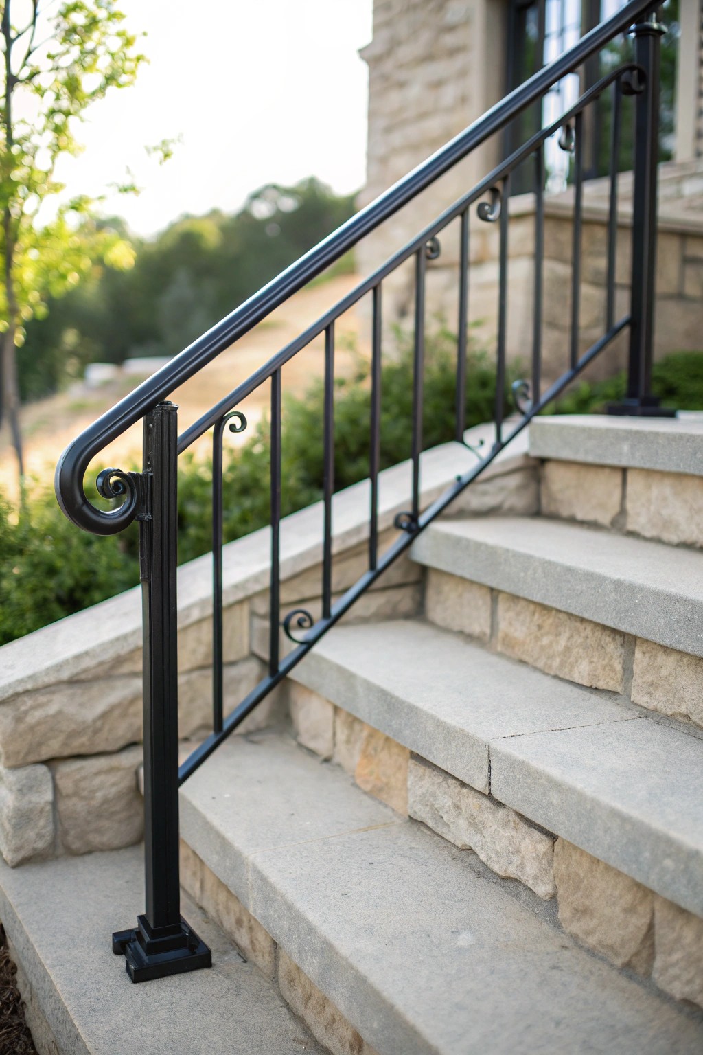 Elevate your entryway with a sleek, handcrafted metal railing—where modern style meets timeless craftsmanship.