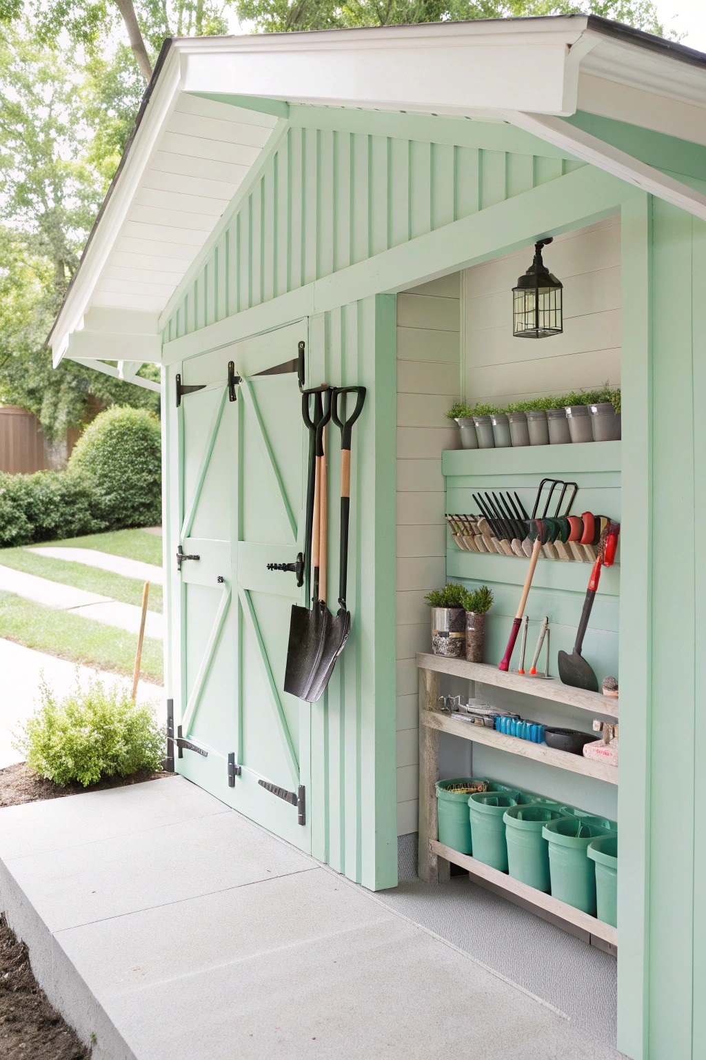Pastel hues can transform your garage into a lively, light-filled space.