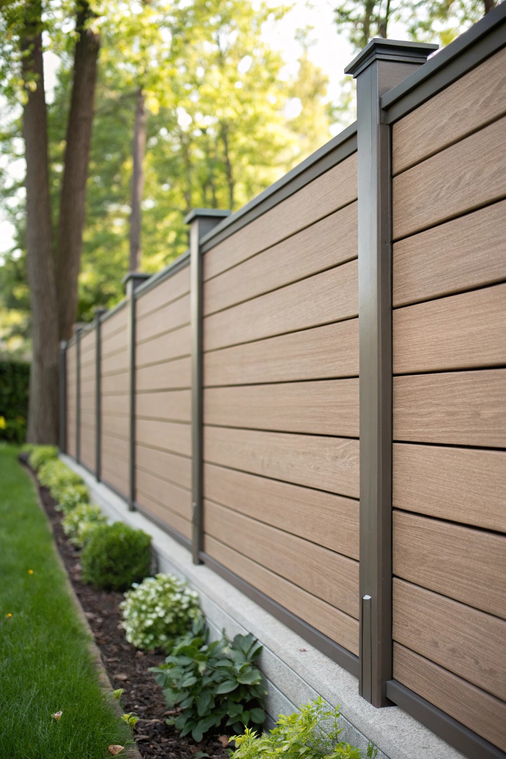 Effortless elegance: Modern composite planks for a beautiful, low-maintenance fence.