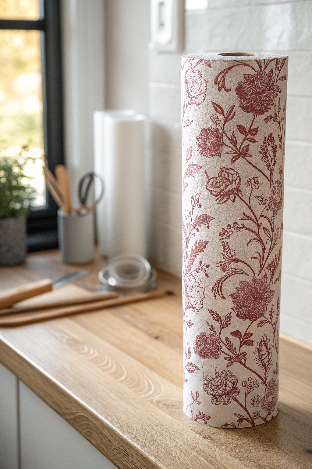 Elevate your kitchen with bold, budget-friendly waterproof wallpaper.