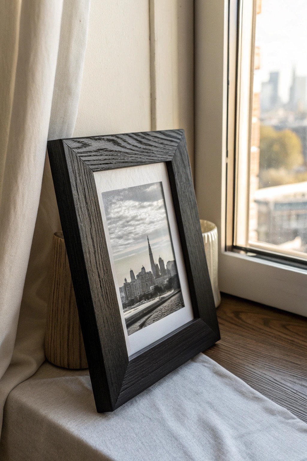 Chic simplicity: A single black & white frame makes a timeless statement.