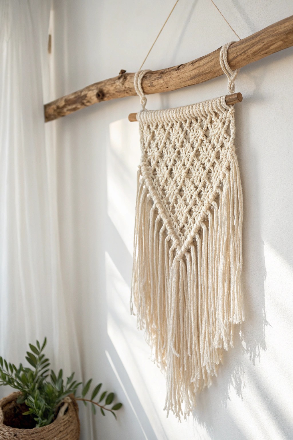 Bring warmth and texture to your space with a DIY woven wall hanging.