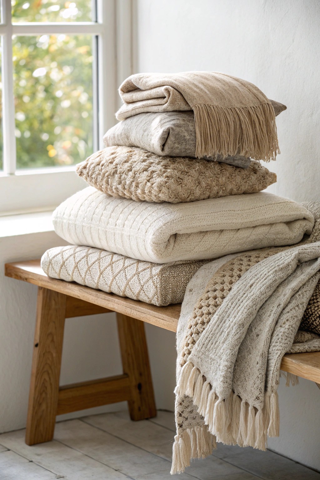 Layered textiles: the secret to a cozy, inviting three season room.