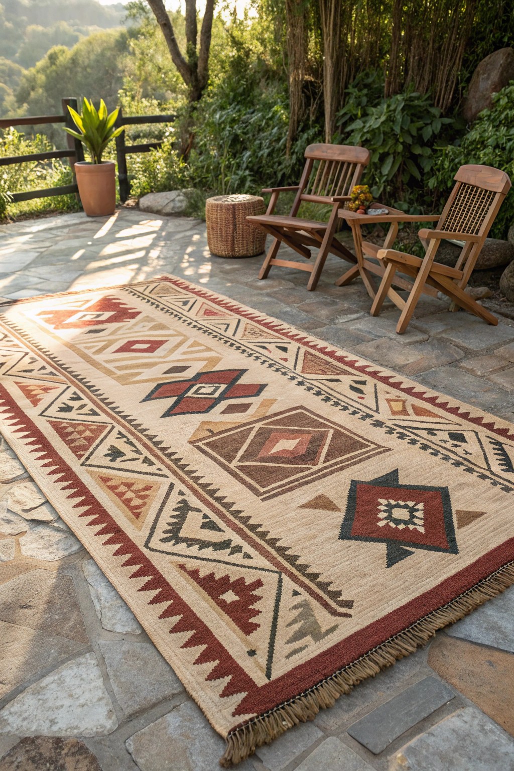Transform your patio with a statement outdoor rug—where style meets comfort.