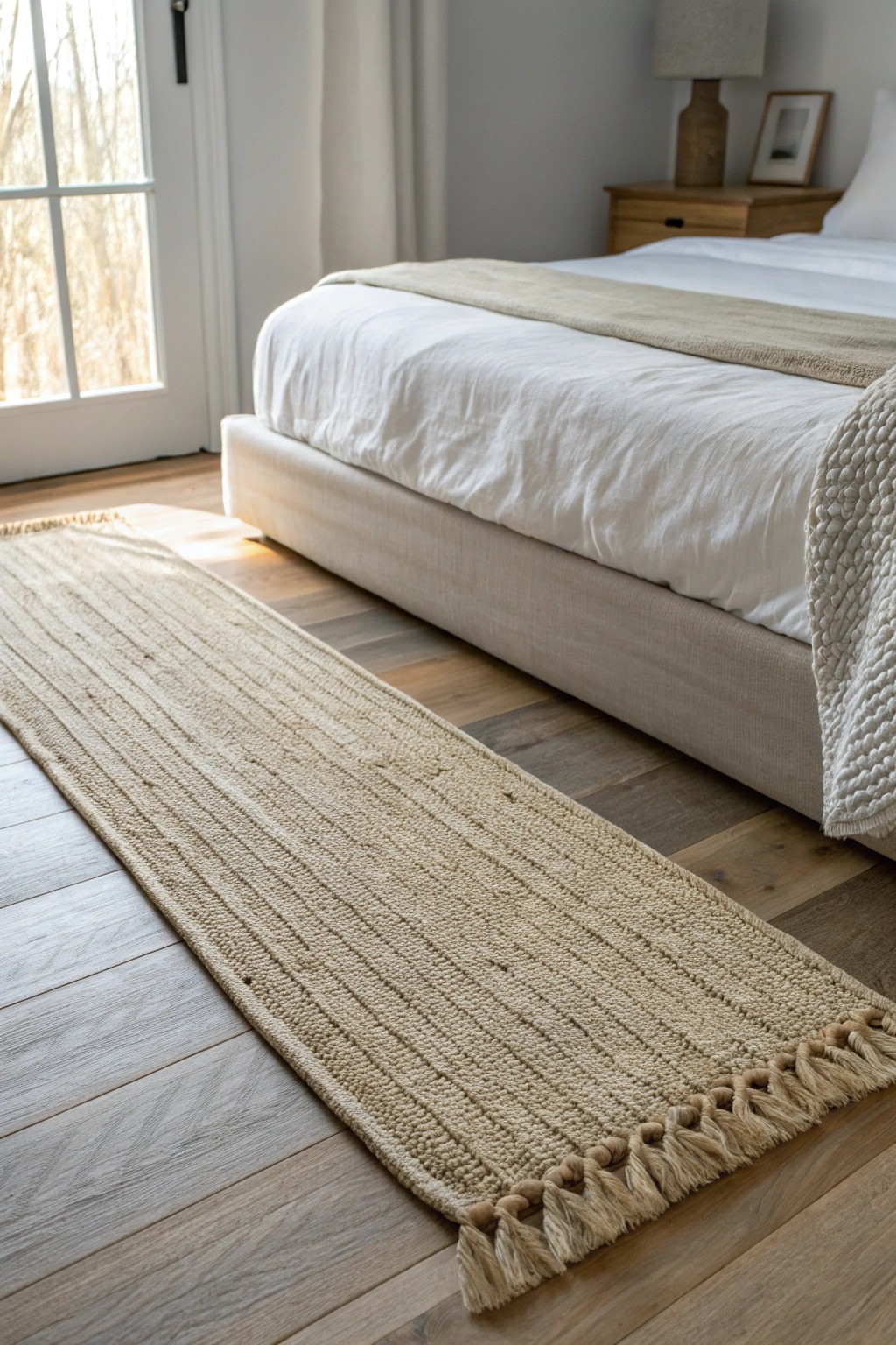Elevate your bedroom with a simple, handcrafted runner—beautiful symmetry for peaceful mornings.