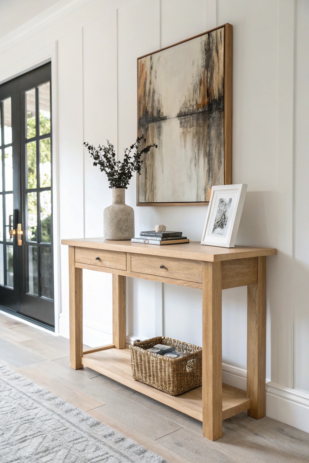 Set the mood with bold art—simple, striking entryway inspiration.