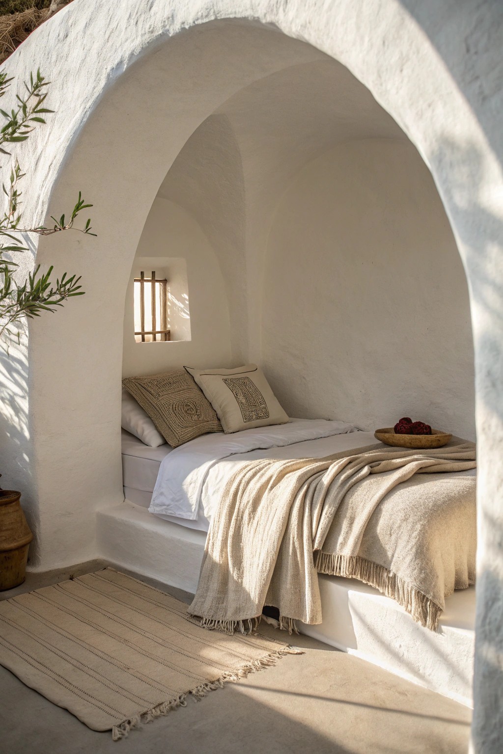Embrace simplicity with a cozy bed nook—minimalist comfort at its finest.