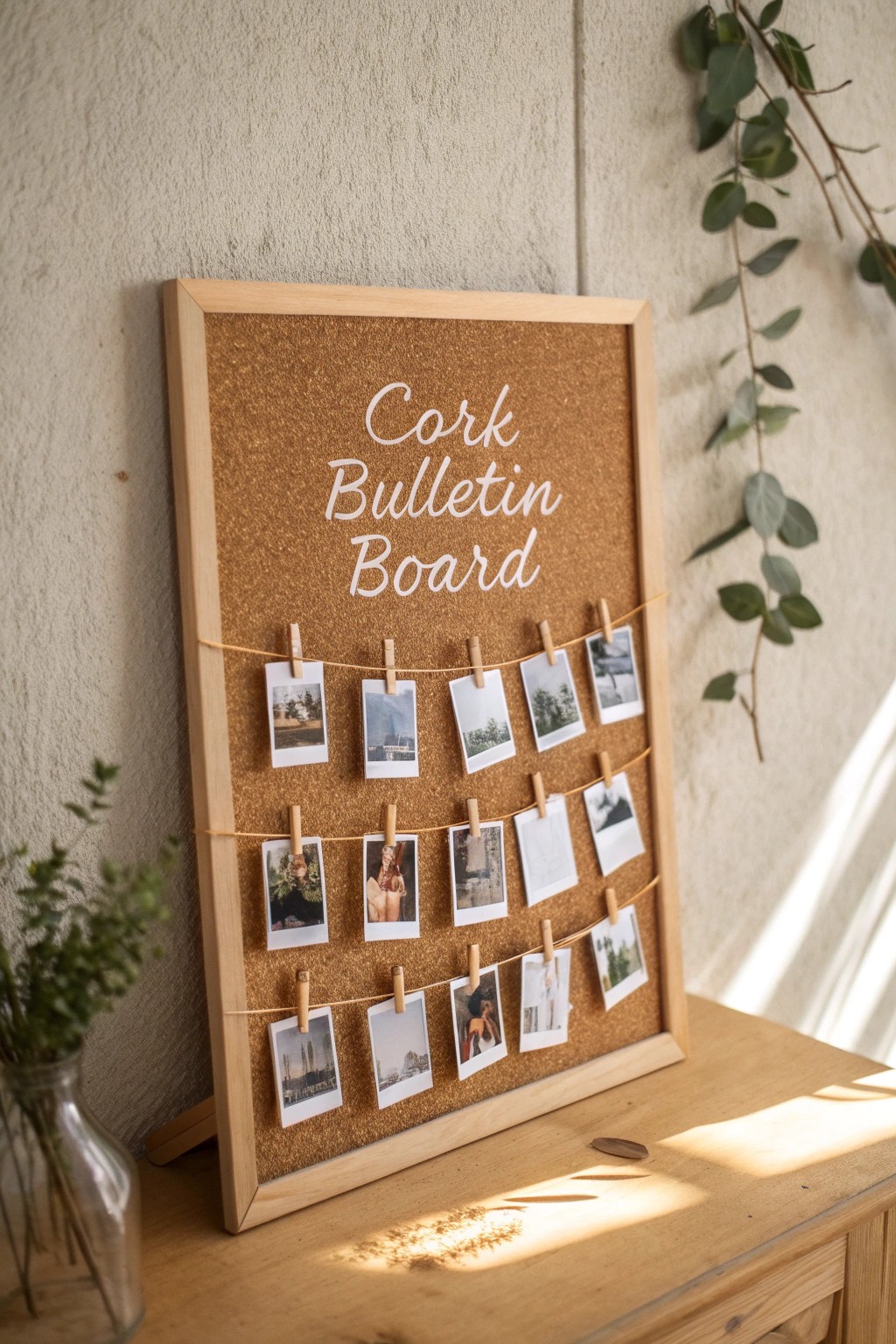 Capture cherished moments: Start the year with a Polaroid memory board.