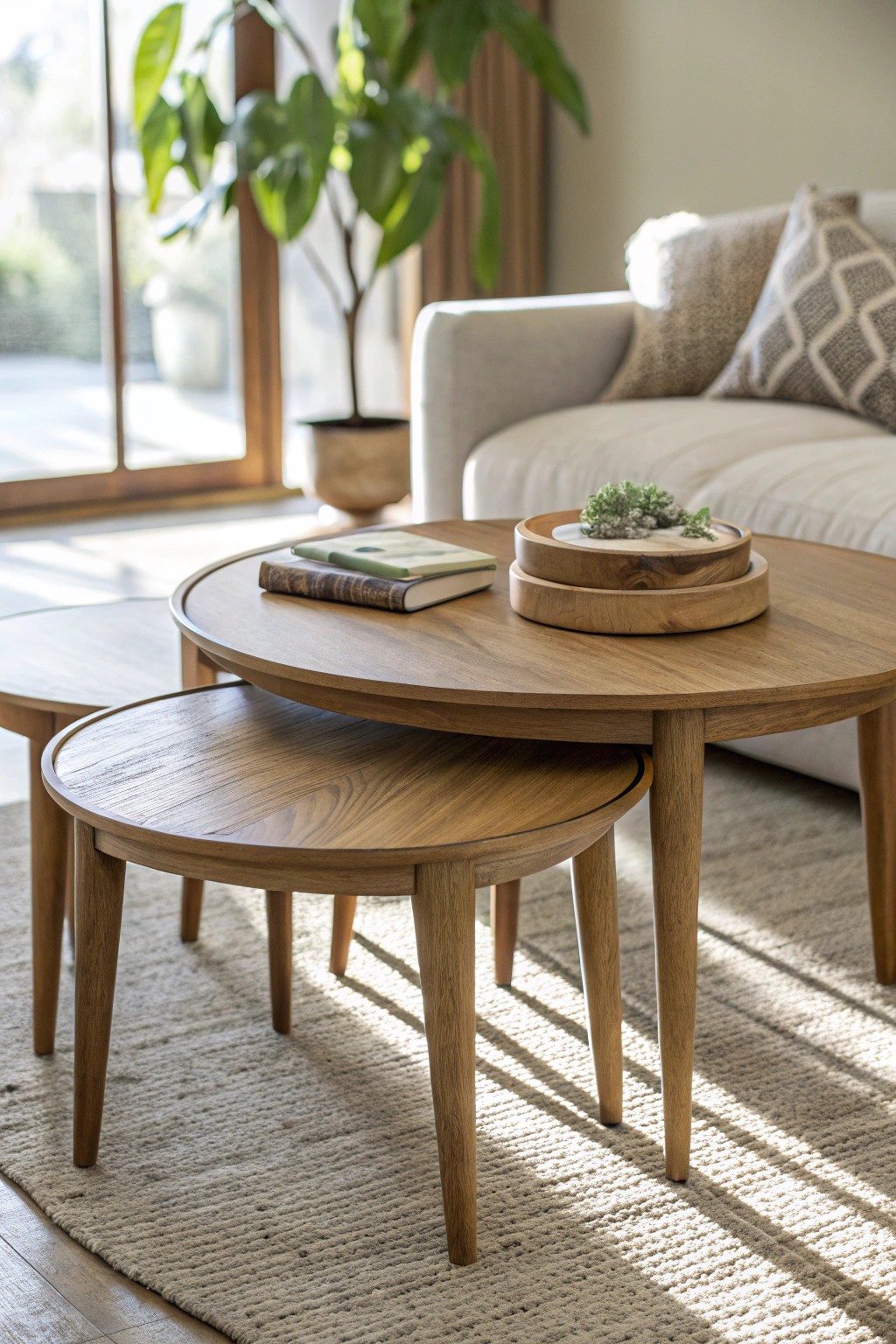 Effortless style meets function: nesting tables perfect for open floor plans.