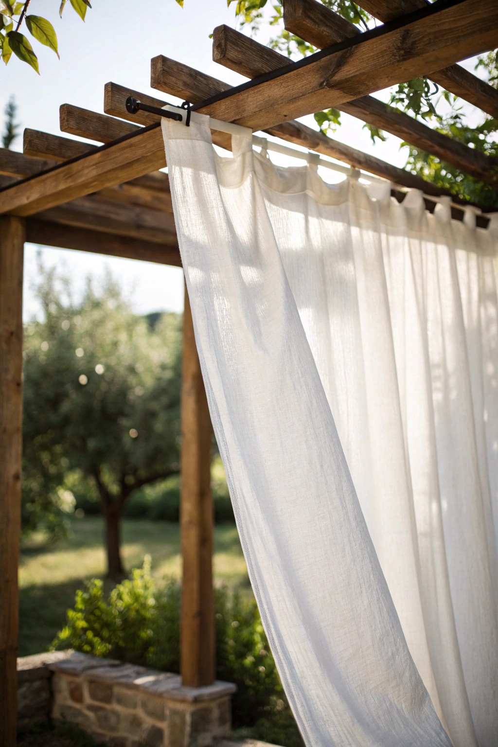 Breezy outdoor curtains bring effortless privacy and serene beauty to your backyard retreat.