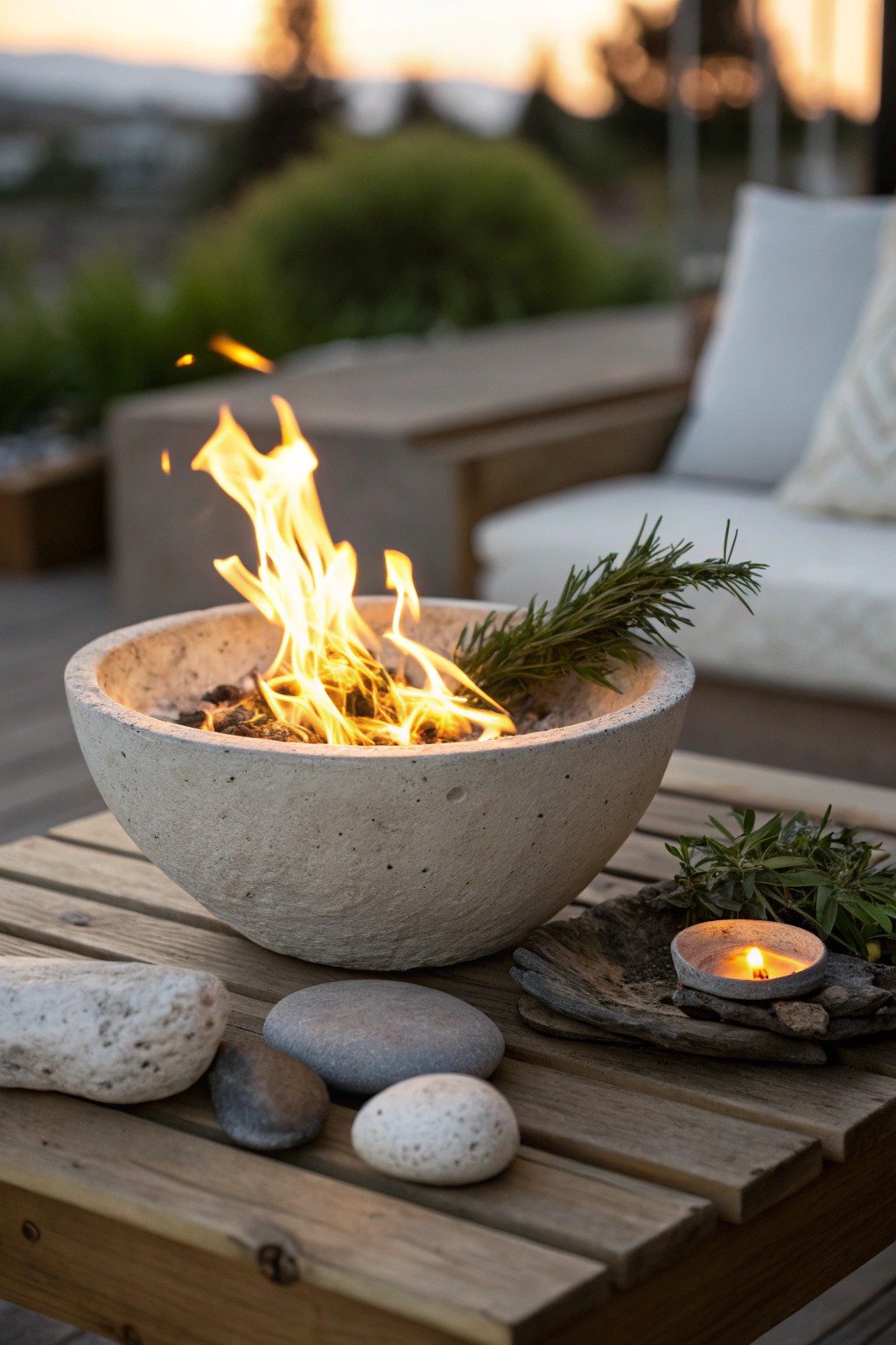 Gather warmth and style around a beautifully crafted fire bowl.
