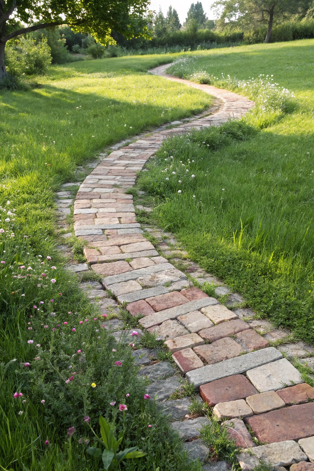 A charming handcrafted garden path, inviting you to wander and explore.